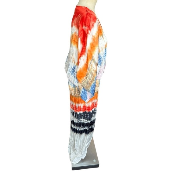 Young Fabulous & Broke The Siren Maxi Dress in Red Rainbow Wash Small - Picture 7 of 14